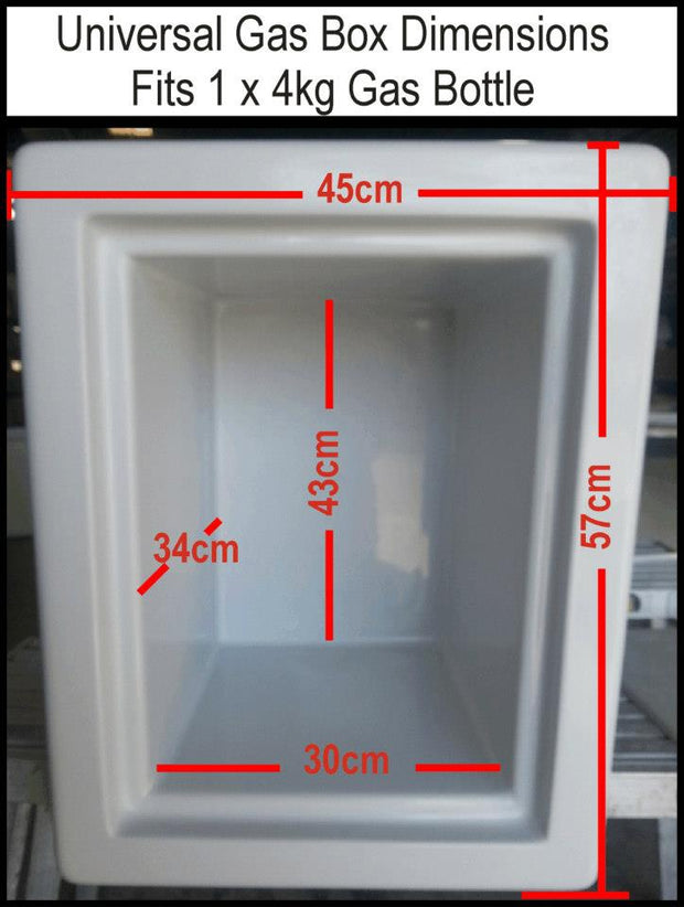 Gas Storage Box Universal to suit all vehicles 1 x 4kg Bottle