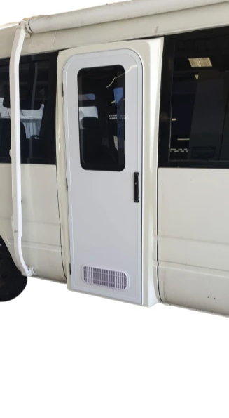 DIY RV Door Conversion - Toyota Coaster Post 93 - Camec Crimsafe - DIY RV Solutions